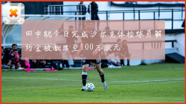 田中聪今日完成沙尔克体检球员解约金被激活至100万欧元